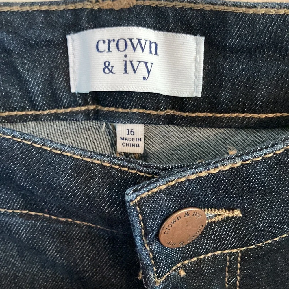 Crown & Ivy Crop Ankle Stretch Denim Jeans Size 16 :FINAL MARKDOWN: - Picture 12 of 16